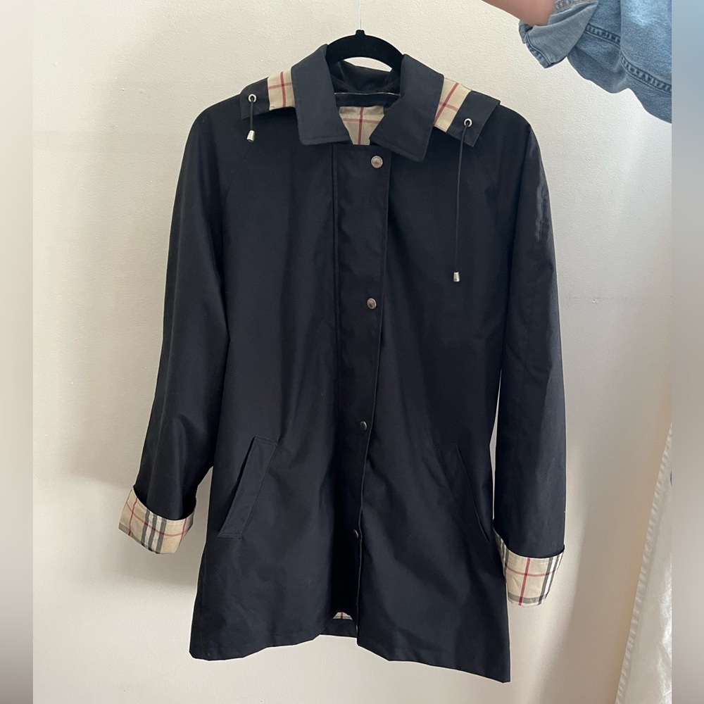 Vintage Burberry Mac Coat with Removable Hood